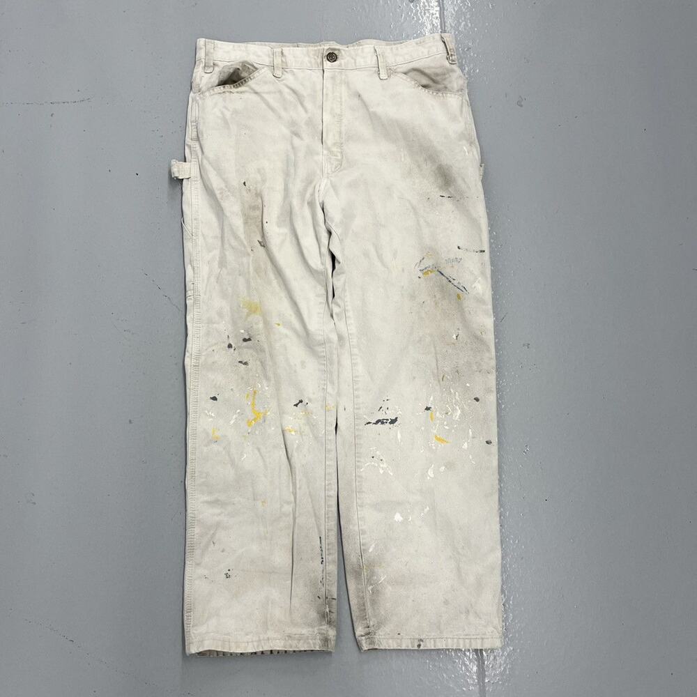 Dickies White Paint-Splattered Chinos